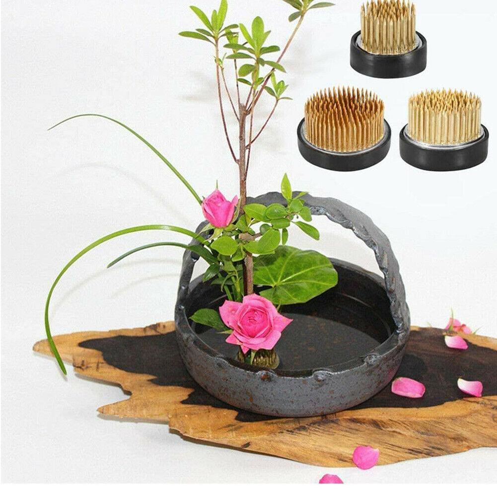 Flower Frog Pin - Round Ikebana Flower Frog With Gasket