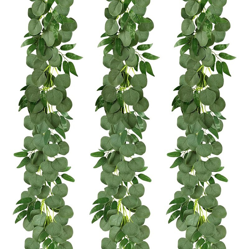 3 Packs 6.5 Feet Artificial Si - Eucalyptus Preserved review and price