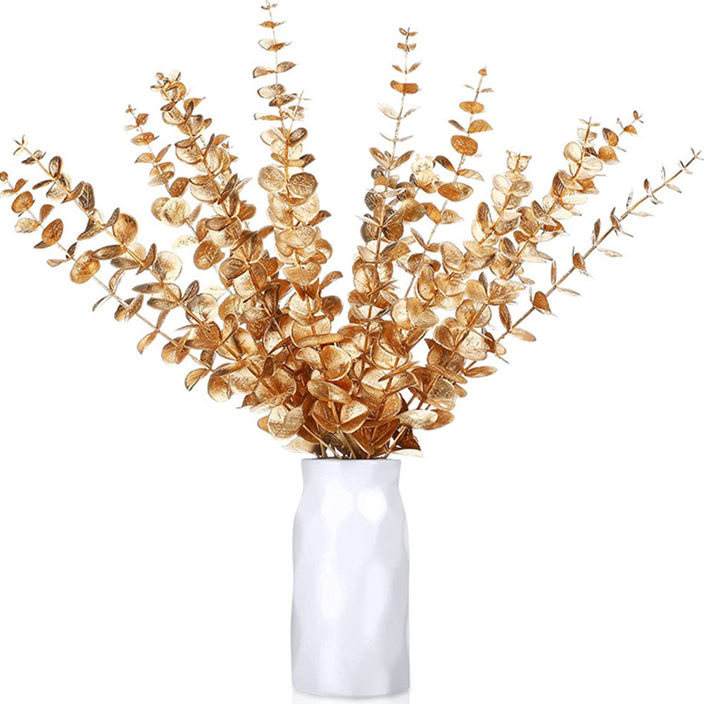 5pcs/Lot Artificial Gold Eucal - Florist Supply Bulk review and price