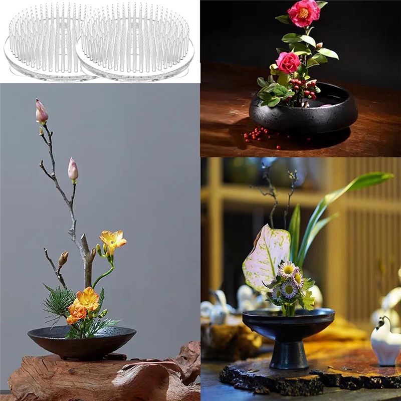 Set Of 12 Clear Plastic Pin Fr - Flower Frog Pin review and price