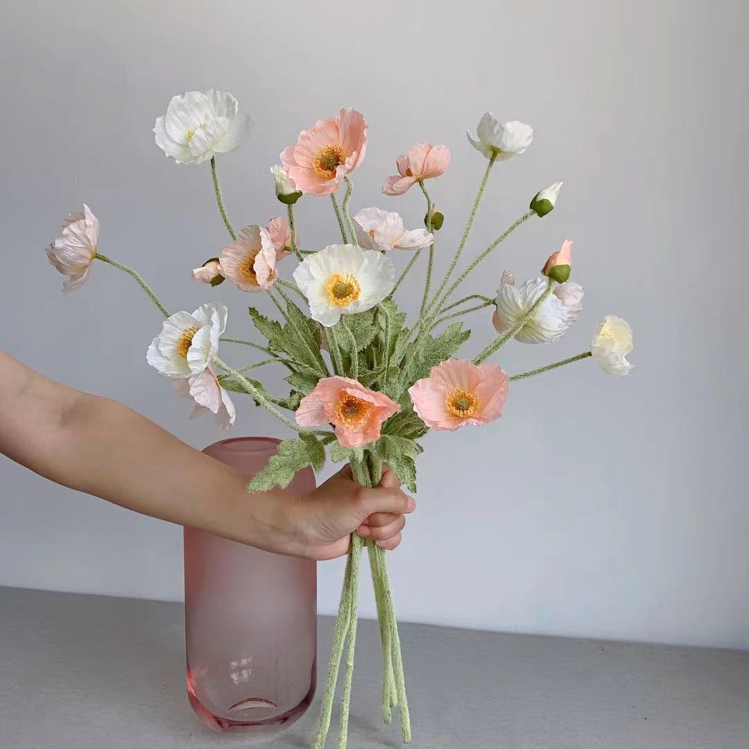 Fake Poppy Silk Flowers Long S - Florist Supply Bulk review and price
