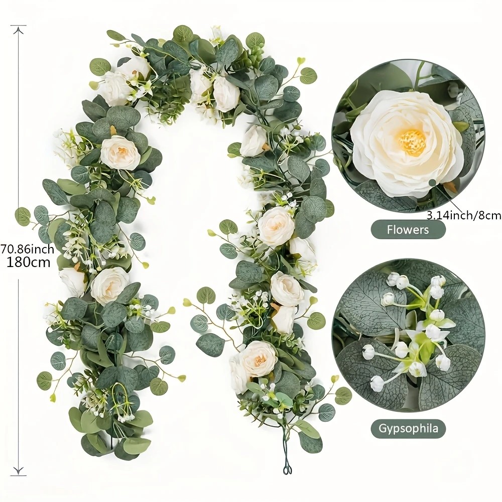 70inch Eucalyptus and Rose Gar - Eucalyptus Preserved review and price