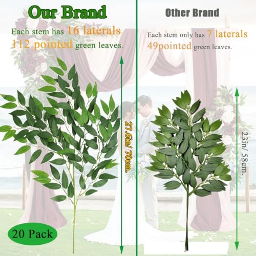 Artificial Italian Ruscus ery  - Ruscus Stem Faux review and price