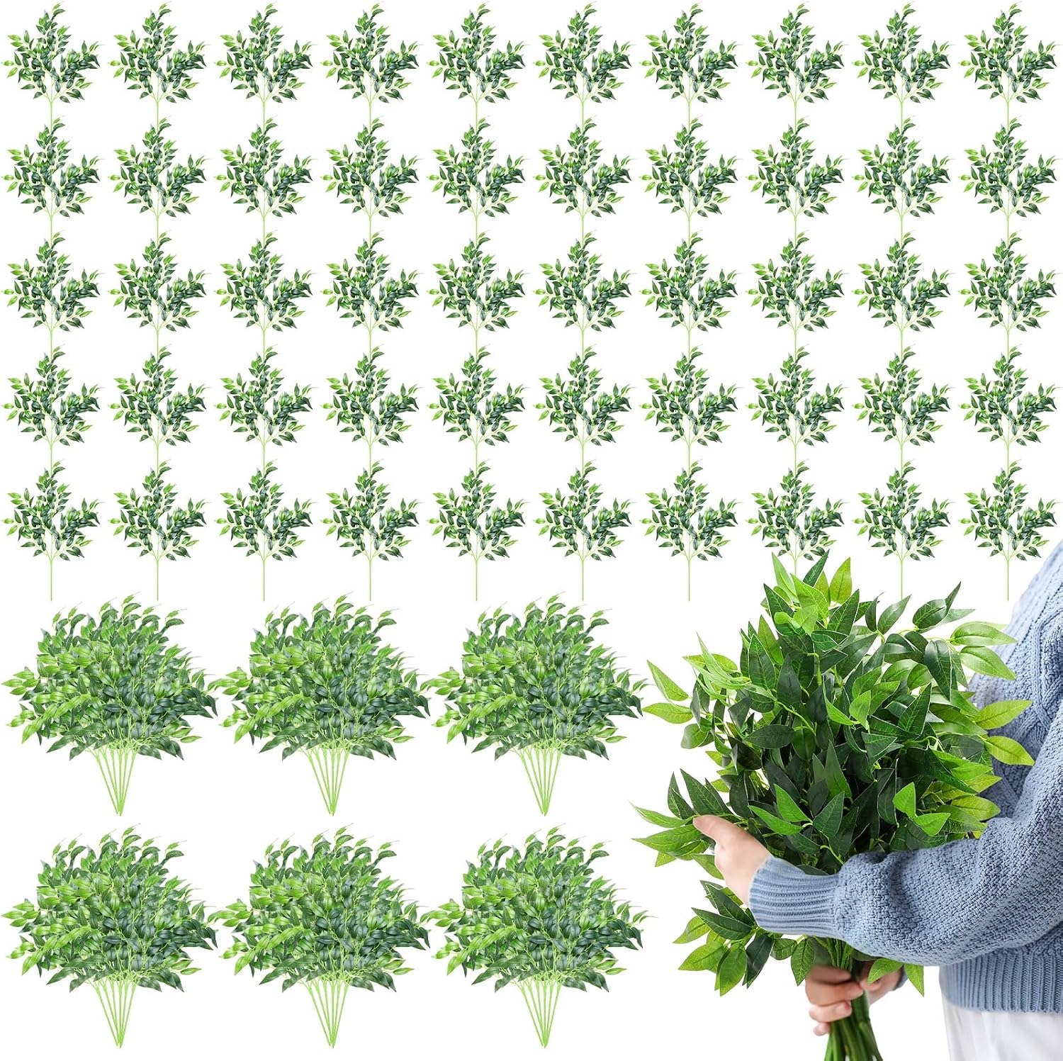 100 Pcs Artificial Italian Rus - Ruscus Stem Faux review and price