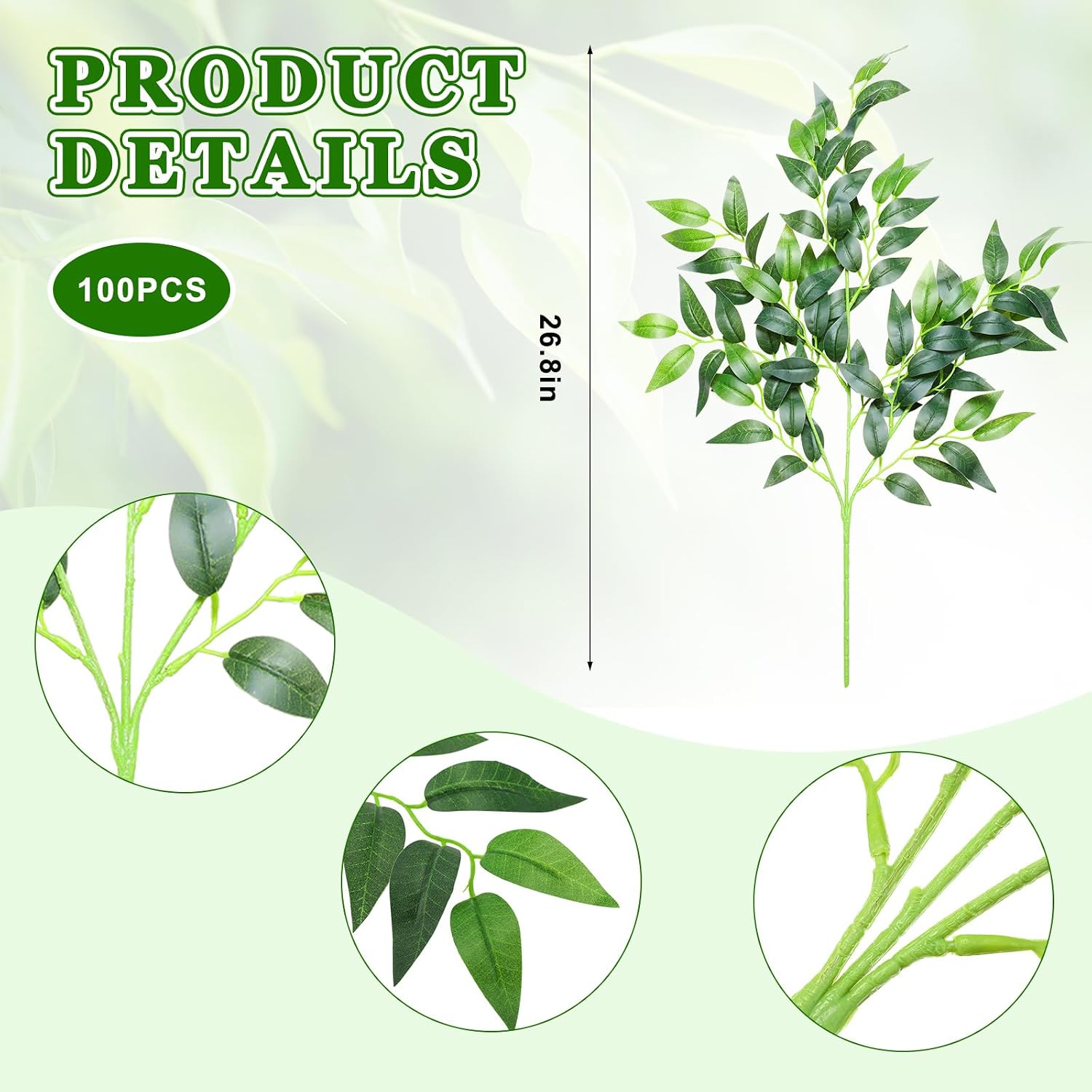 100 Pcs Artificial Italian Rus - Ruscus Stem Faux review and price