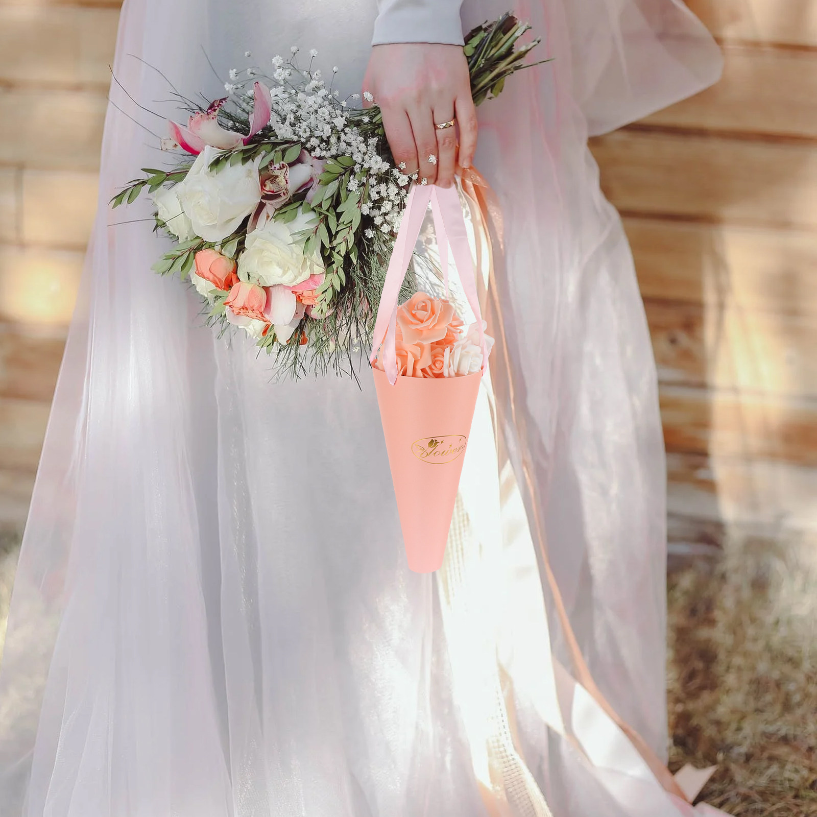 6Pcs Flower Bouquet Bags Chic  - Florist Supply Buckets review and price
